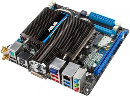 Для системной платы ASUS E45M1-I Deluxe на APU AMD E-450 выбран типоразмер mini-ITX