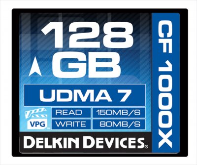 Delkin Devices начинает продажи карт памяти CF 1000X UDMA 7 объемом 128 ГБ, цена - $645