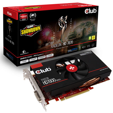 Club 3D комплектует 3D-карту Radeon HD 7870 jokerCard игрой DiRT Showdown