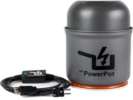 Тепловой электрогенератор PowerPot V позволит заряжать батареи мобильных устройств в походах