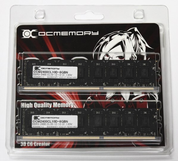 В модулях памяти OCMemory DDR3-2400 используется память производства Hynix