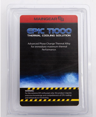 В термоинтерфейсе MAINGEAR EPIC T1000 используется эффект изменения фазового состояния вещества