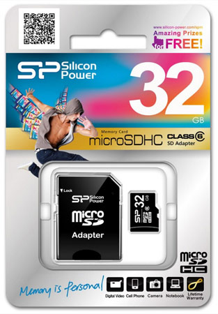 Silicon Power увеличивает объем карточек microSDHC Class 6 до 32 ГБ