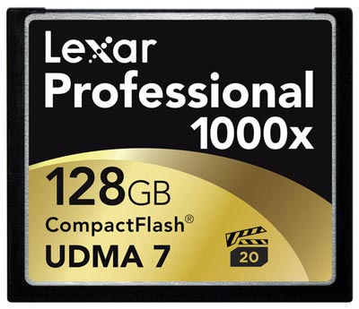 Lexar выпускает первую в отрасли карту памяти CompactFlash с рейтингом скорости 1000x
