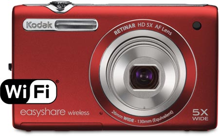 Камера Kodak EASYSHARE Wireless Camera M750 оснащена интерфейсом Wi-Fi