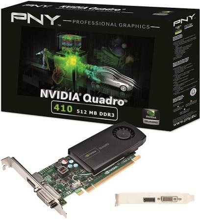 PNY объявляет о начале продаж графических карт PNY NVIDIA Quadro 410