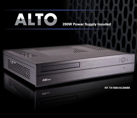 Корпус ASKTech ALTO NT-TX1000/AC200BK предназначен для HTPC