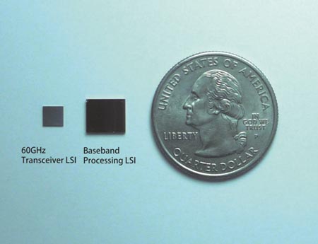 В Panasonic создан чипсет для связи в диапазоне 60 ГГц на скорости 2,5 Гбит/с, потребляющий менее 1 Вт