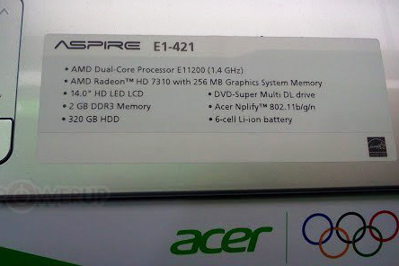 Acer Aspire E1-421: спецификации