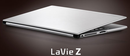 NEC обещает, что масса ультрабука LaVie Z с экраном размером 13,3 дюйма не превысит 999 г