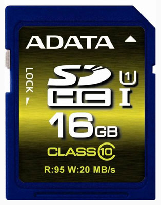 ADATA выпускает карты памяти Premier Pro SDHC и SDXC UHS-I
