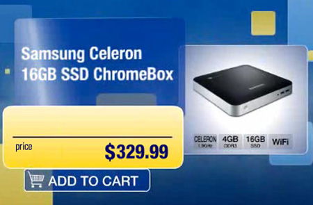 Цена Samsung Chromebox к началу продаж упала с $400 до $330