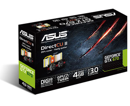   3D- ASUS GTX670-DC2-4GD5 -  $450