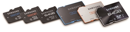 Samsung расширяет ассортимент карт памяти SD и microSD, включая в него модели объемом до 64 ГБ, развивающие скорость до 80 МБ/с