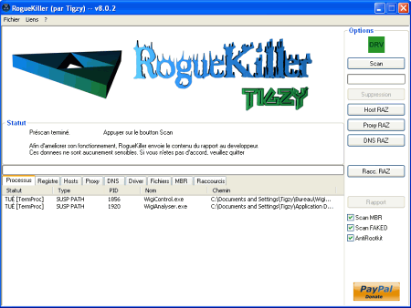 RogueKiller v.8.6.0 - бесплатная утилита для борьбы с вредоносным ПО Roguekiller