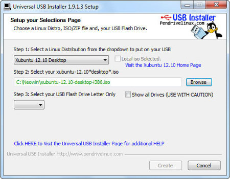 Скриншот Universal USB Installer от Neowin.net
