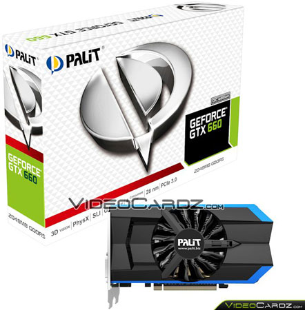 Palit собирается выпустить разогнанный вариант 3D-карты GeForce GTX 660