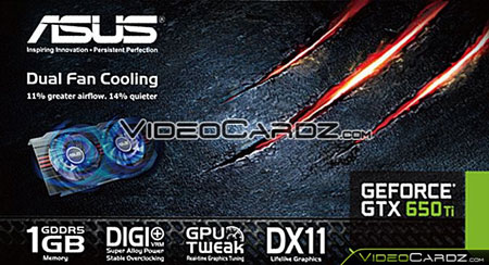 3D-карта ASUS GeForce GTX 650 Ti будет иметь 1 ГБ памяти