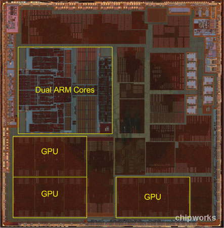 Специалисты Chipworks заглянули внутрь процессора Apple A6