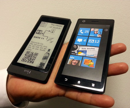 На закрытой презентации на IFA 2012 показаны прототипы смартфонов с экранами E Ink