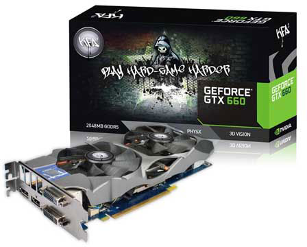 Ассортимент KFA2 пополнили 3D-карты GeForce GTX 660 EX OC и KFA2 GeForce GTX 650 EX OC