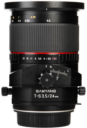 Объектив с коррекцией перспективы Samyang T-S 24mm 1:3.5 ED AS UMC будет показан на Photokina 