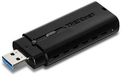 Беспроводной адаптер Trendnet AC1200 поддерживает 5G Wi-Fi (IEEE 802.11ac) и оснащен интерфейсом USB 3.0