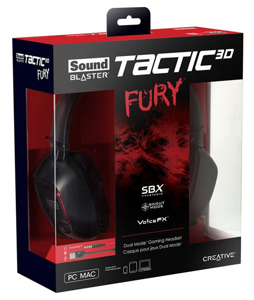 Компания Creative Technology представила игровую гарнитуру Sound Blaster Tactic3D Fury