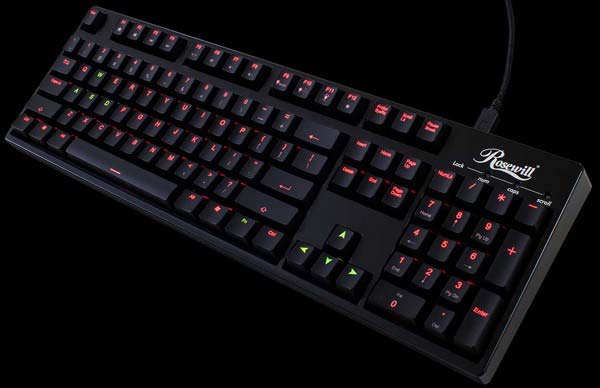 Rosewill представит на CES 2013 первую игровую механическую клавиатуру с двойной подсветкой - Helios RK-9200
