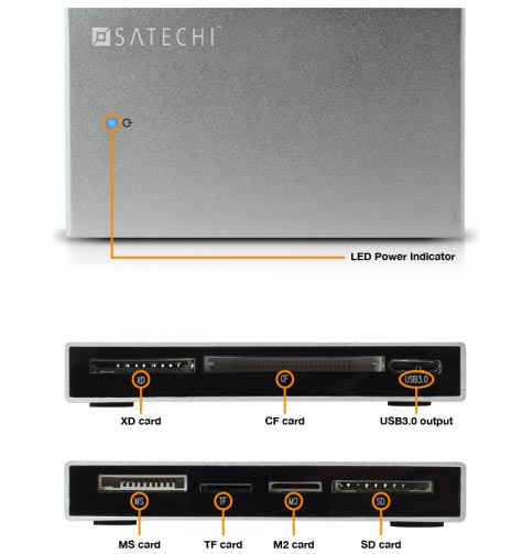 Satechi оснащает универсальное устройство для работы с картами памяти интерфейсом USB 3.0 и помещает его в алюминиевый корпус
