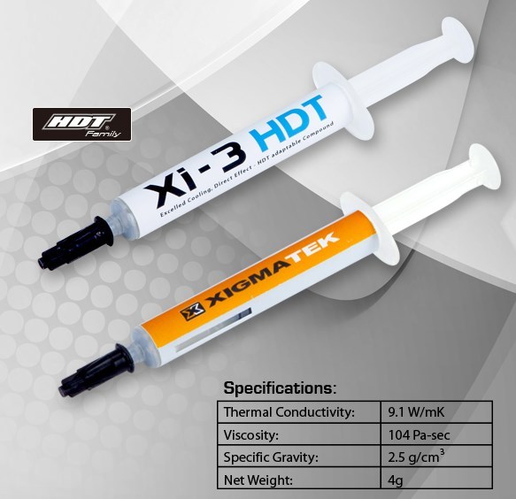 Особенностью Xigmatek Xi-3 HDT является уменьшенный размер частиц 