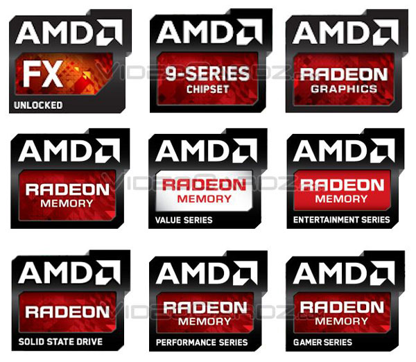 Среди обновленных логотипов видов продукции AMD есть Radeon Memory и Radeon SSD