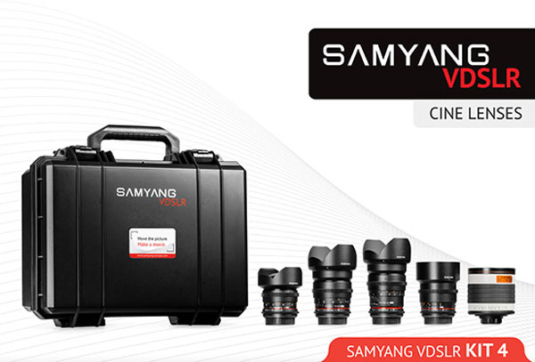 Samyang выпускает четыре набора объективов для зеркальных камер, используемых для видеосъемки