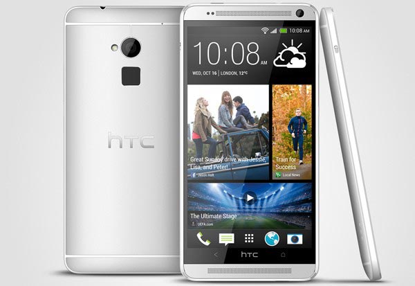 Смартфон HTC One max оснащен дисплеем размером 5,9 дюйма