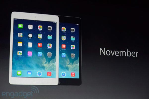 Продажи планшетов Apple iPad mini с дисплеем Retina начнутся в ноябре по цене $399 