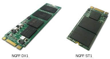 Накопители NGFF DX1 доступны объемом 32, 64, 128 и 256 ГБ