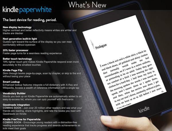 Поставки обновленной электронной книги Amazon Kindle Paperwhite начнутся 30 сентября