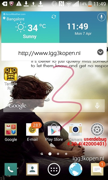 Пользовательский интерфейс смартфона LG G3 выполнен с соблюдением принципов flat-дизайна