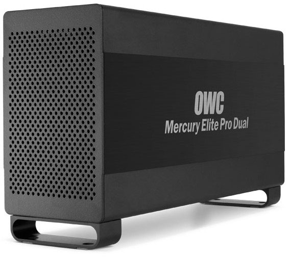 Внешний двухдисковый массив OWC Mercury Elite Pro Dual оснащен интерфейсами Thunderbolt и USB 3.0
