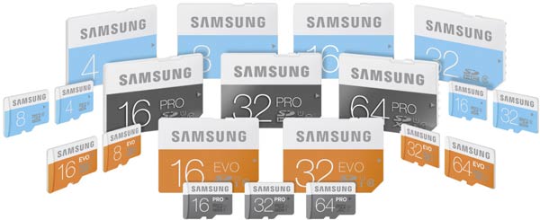   Samsung  Pro, Evo  Standard   
