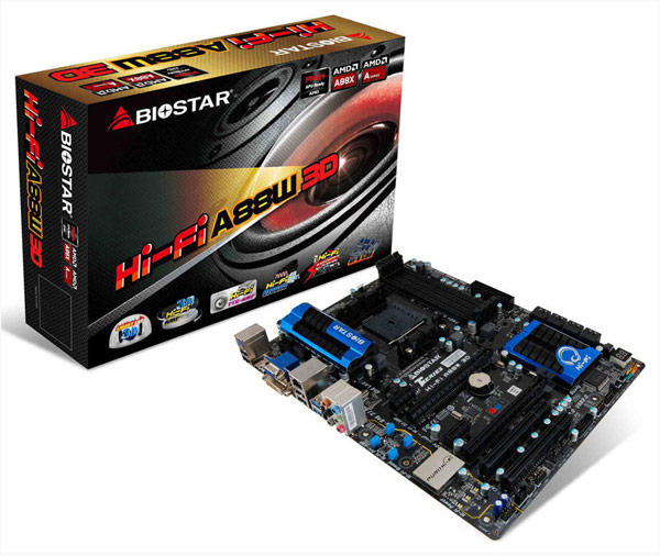 Плата Biostar Hi-Fi A88W 3D типоразмера ATX построена на чипсете AMD A88X