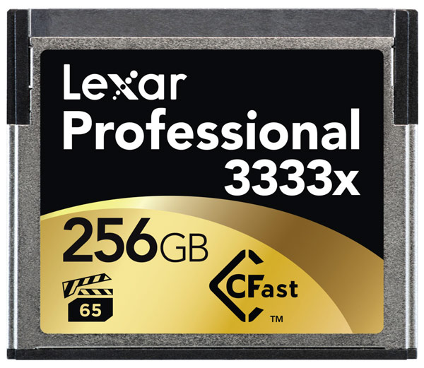 Карты Lexar Professional 3333x CFast 2.0 выпускаются объемом 32, 64, 128 и 256 ГБ