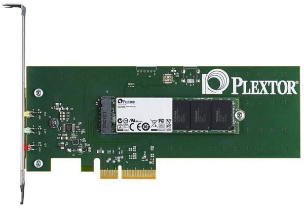 Твердотельный накопитель Plextor M6e выполнен в виде карты расширения PCIe