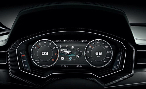 Экран в приборной панели Audi TT