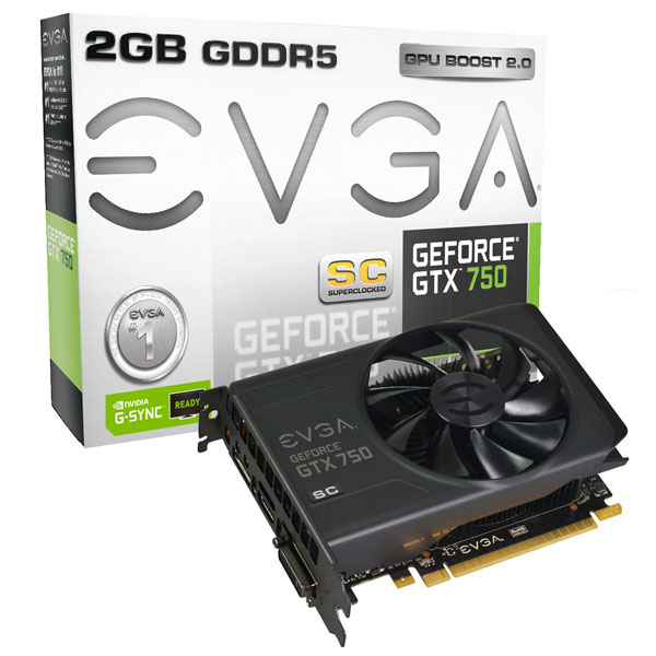 В конфигурацию EVGA GeForce GTX 750 Superclocked 2GB и EVGA GeForce GTX 750 2GB входит 512 ядер CUDA