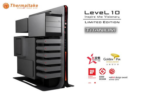 Корпус Thermaltake Level 10 Titanium Limited Edition Gaming Station несколько отличается от базовой модели