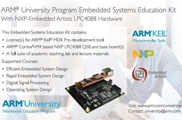 Набор ARM Embedded Education Kit предназначен для обучения проектированию встраиваемых систем и программированию для них