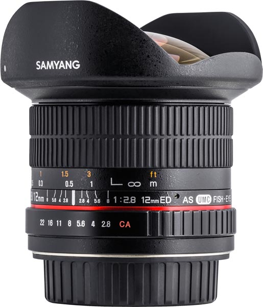 Срок начала продаж и цену объектива Samyang 12mm f/2.8 ED AS NCS Fish-eye производитель обещает назвать позже