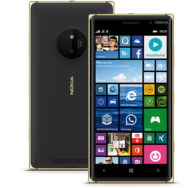 Модели Lumia 830 и 930 Gold Edition предложены с белыми и черными задними панелями