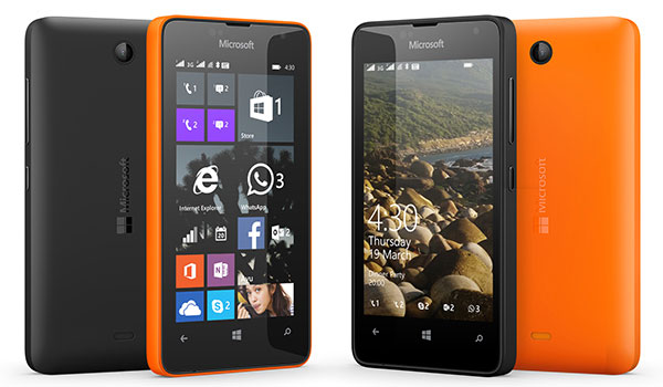 Четырехдюймовый экран Microsoft Lumia 430 имеет разрешение 480 x 800 пикселей